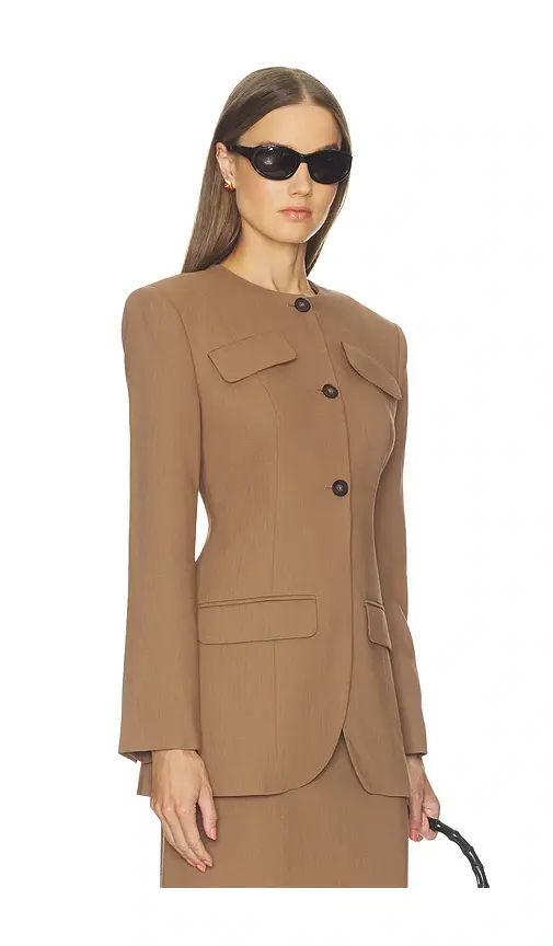 Helsa Wool Blend Suiting Jacket With Bows | Thumbnail 2 Helsa Wool Blend Suiting Jacket With Bows | Thumbnail 2
