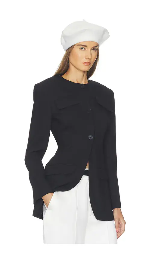 Helsa Wool Blend Suiting Jacket With Bows | Thumbnail 2 Helsa Wool Blend Suiting Jacket With Bows | Thumbnail 2
