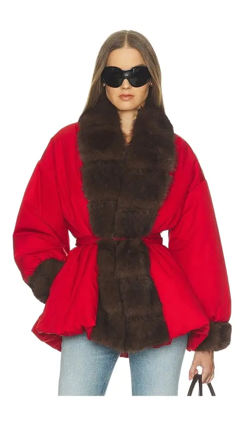 Bubbled Puffer With Faux Fur Bubbled Puffer With Faux Fur