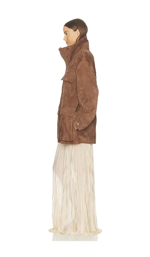 Suede Oversized Utility Jacket Suede Oversized Utility Jacket