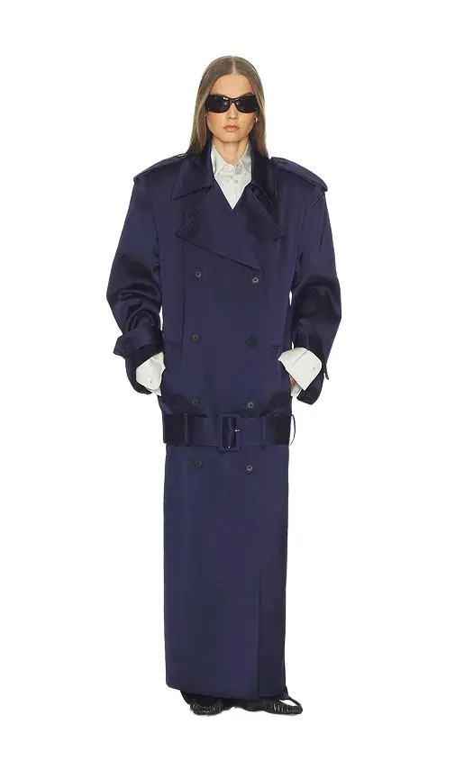 Trench Coat With Low Belt Trench Coat With Low Belt