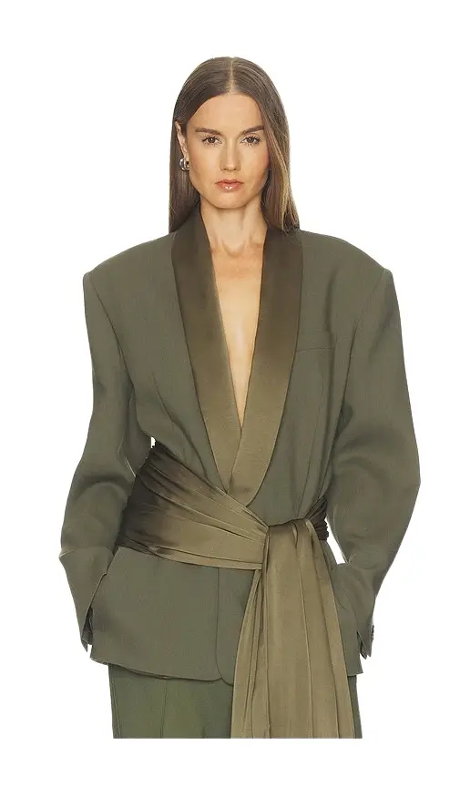 Wool Blend Longline Suiting Blazer Wool Blend Longline Suiting Blazer