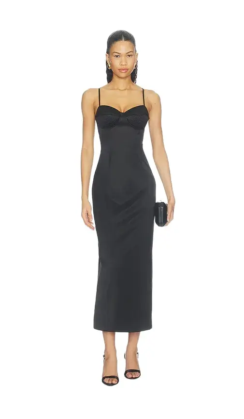 Courtney Zheng Satin Bullet Bra Dress