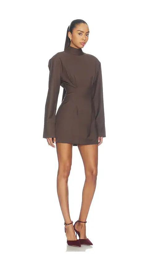 Courtney Zheng Wool Tie Back Mini Dress | Thumbnail 2 Courtney Zheng Wool Tie Back Mini Dress | Thumbnail 2