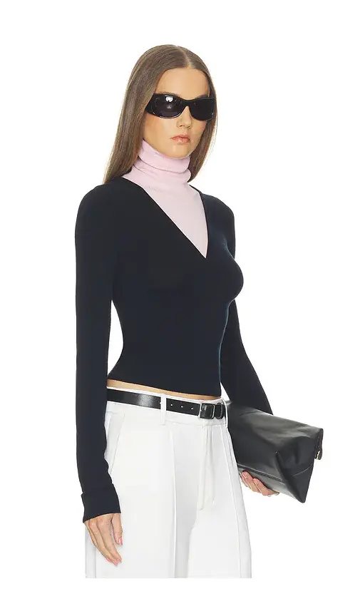 Helsa Wrenn Color Block Knit Turtleneck | Thumbnail 2 Helsa Wrenn Color Block Knit Turtleneck | Thumbnail 2