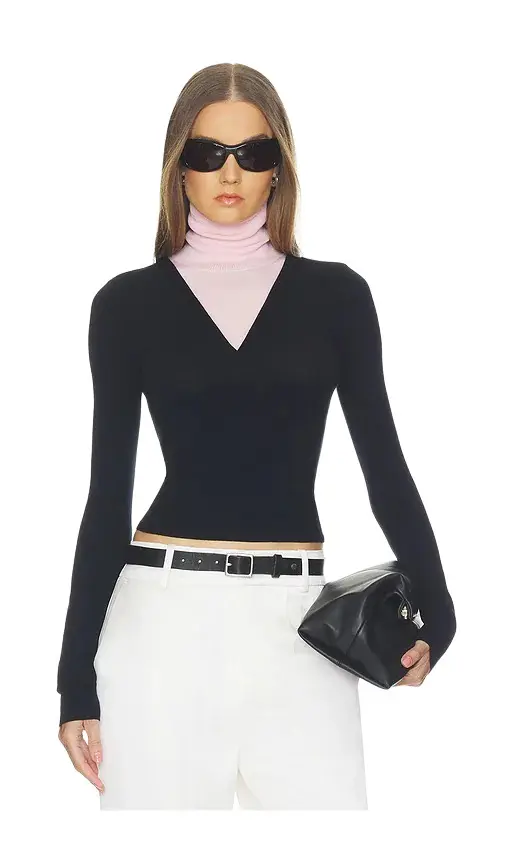 Wrenn Color Block Knit Turtleneck Wrenn Color Block Knit Turtleneck