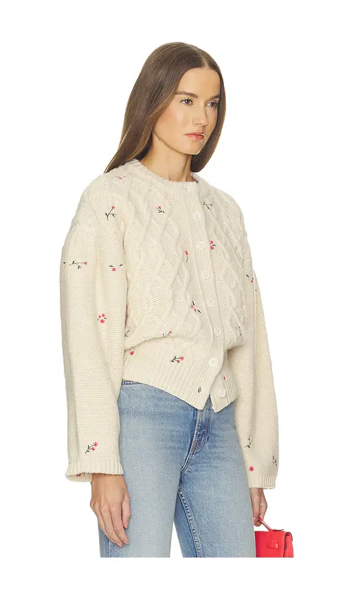 Helsa Jeanette Embroidered Merino Cardigan | Thumbnail 2 Helsa Jeanette Embroidered Merino Cardigan | Thumbnail 2