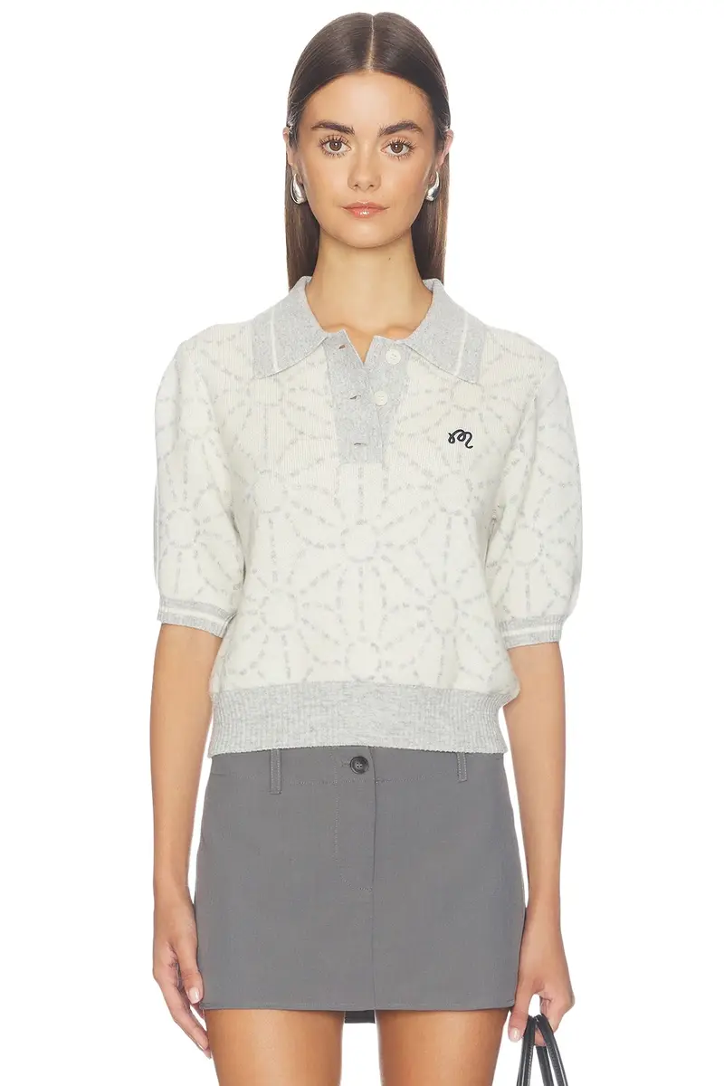Mikayla Sashiko Polo Shirt Mikayla Sashiko Polo Shirt