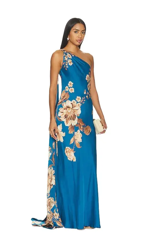 Hemant & Nandita One Shoulder Sash Dress