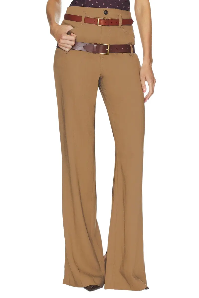 Wool Blend Double Loop Trousers Wool Blend Double Loop Trousers