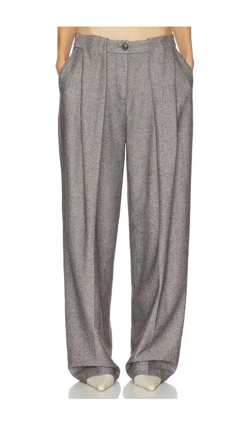 Helsa Italian Herringbone Tomboy Trouser | Thumbnail 2 Helsa Italian Herringbone Tomboy Trouser | Thumbnail 2