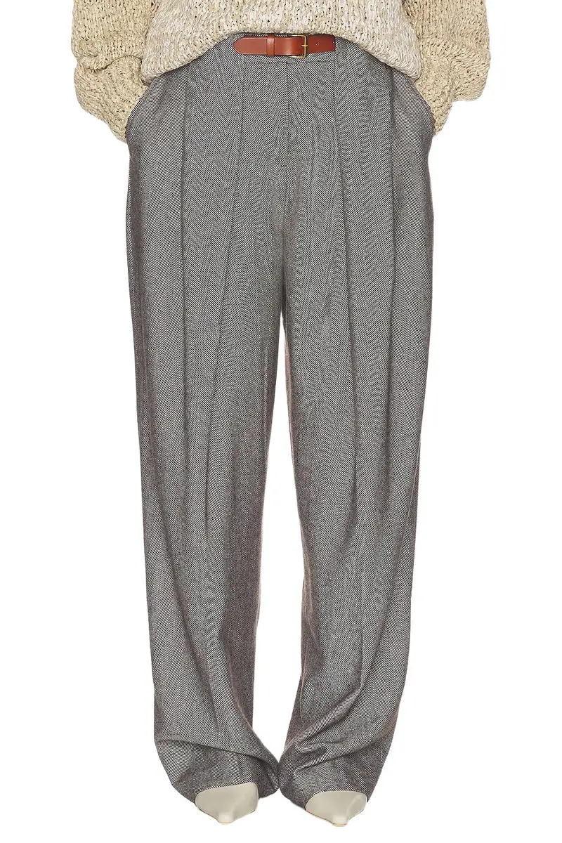 Helsa Italian Herringbone Tomboy Trouser