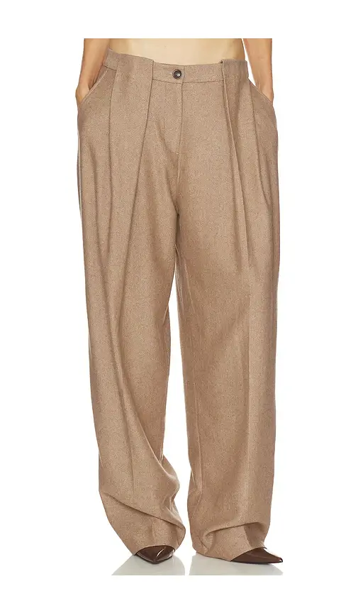 Helsa Italian Herringbone Tomboy Trouser | Thumbnail 2 Helsa Italian Herringbone Tomboy Trouser | Thumbnail 2