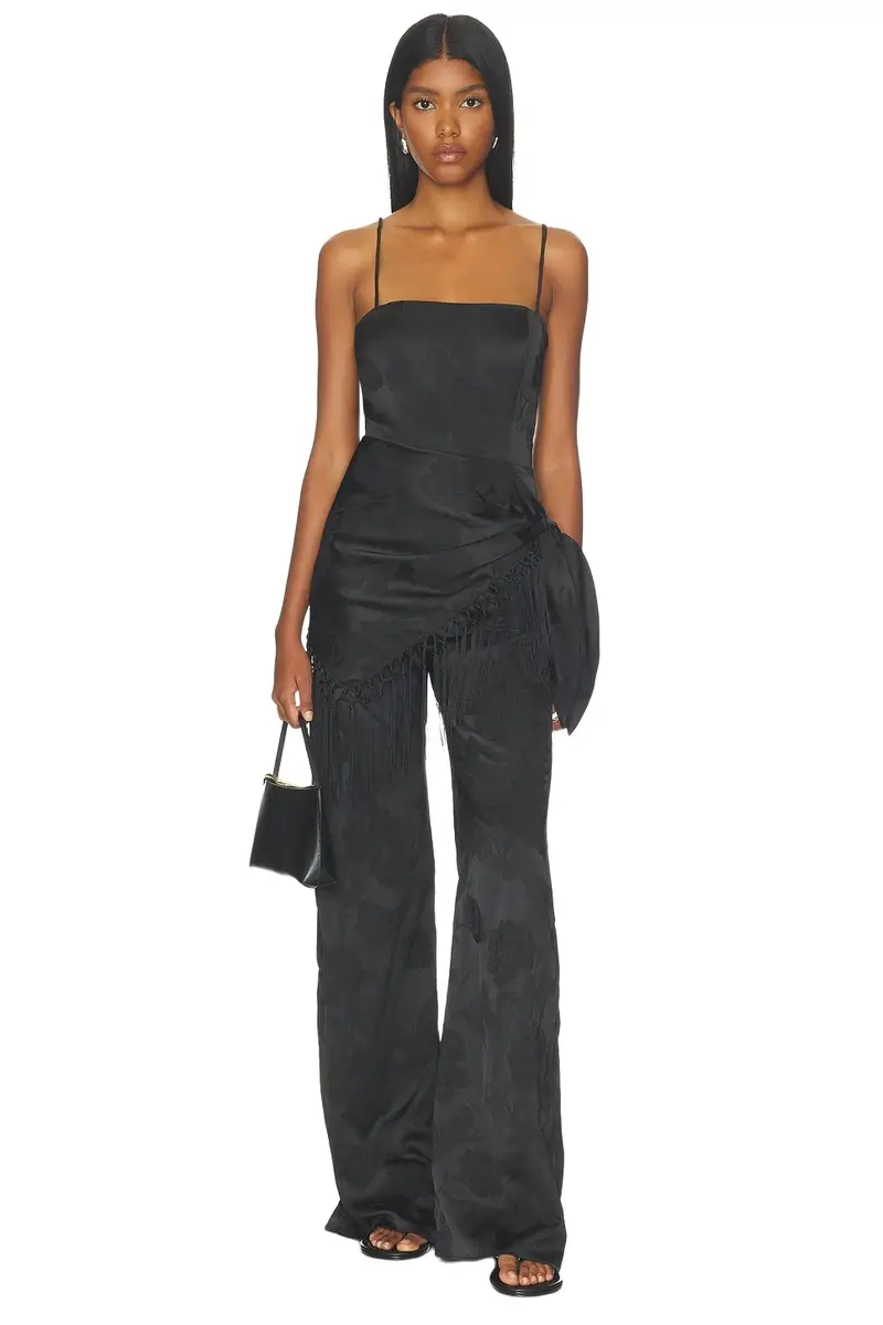 Amanda Uprichard Cheryl Fringe Jumpsuit