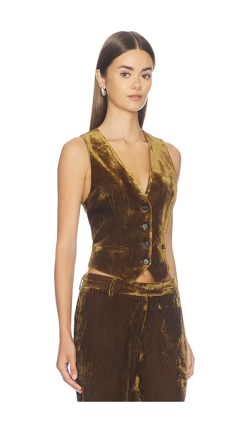 Courtney Zheng Silk Velvet Corduroy Vest | Thumbnail 2 Courtney Zheng Silk Velvet Corduroy Vest | Thumbnail 2