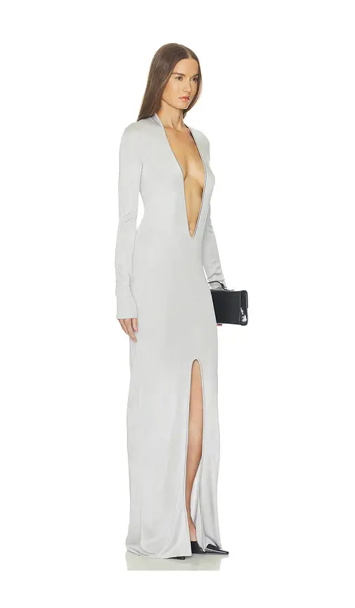 Helsa Monrow Plunge Knit Gown | Thumbnail 2