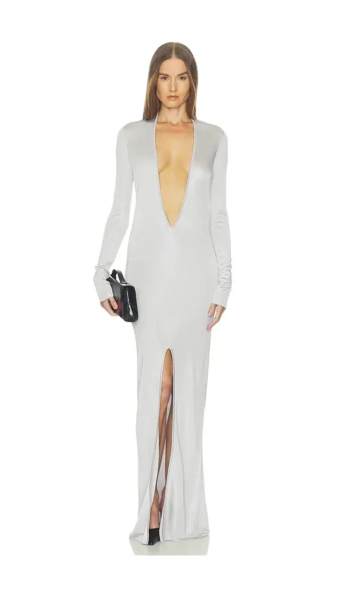 Monrow Plunge Knit Gown Monrow Plunge Knit Gown