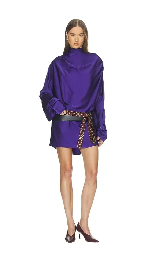 Satin Shirt Dress Satin Shirt Dress