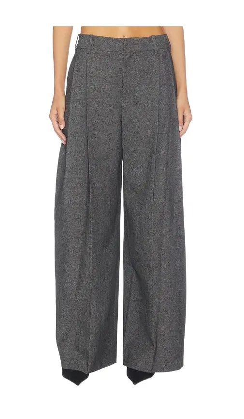 Alexander Wang Mid-Rise Tailored Pant with Hard Crease