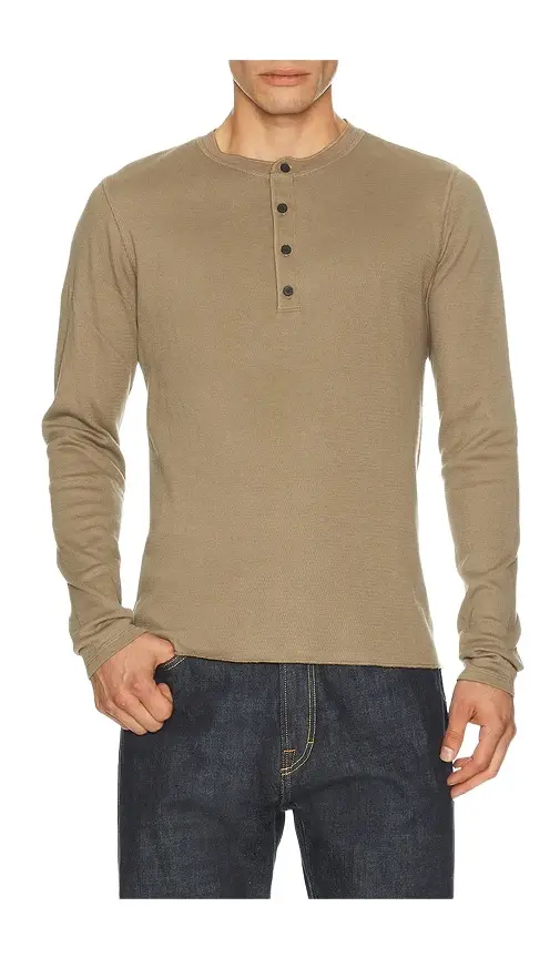 rag & bone Classic Textured Knit Henley