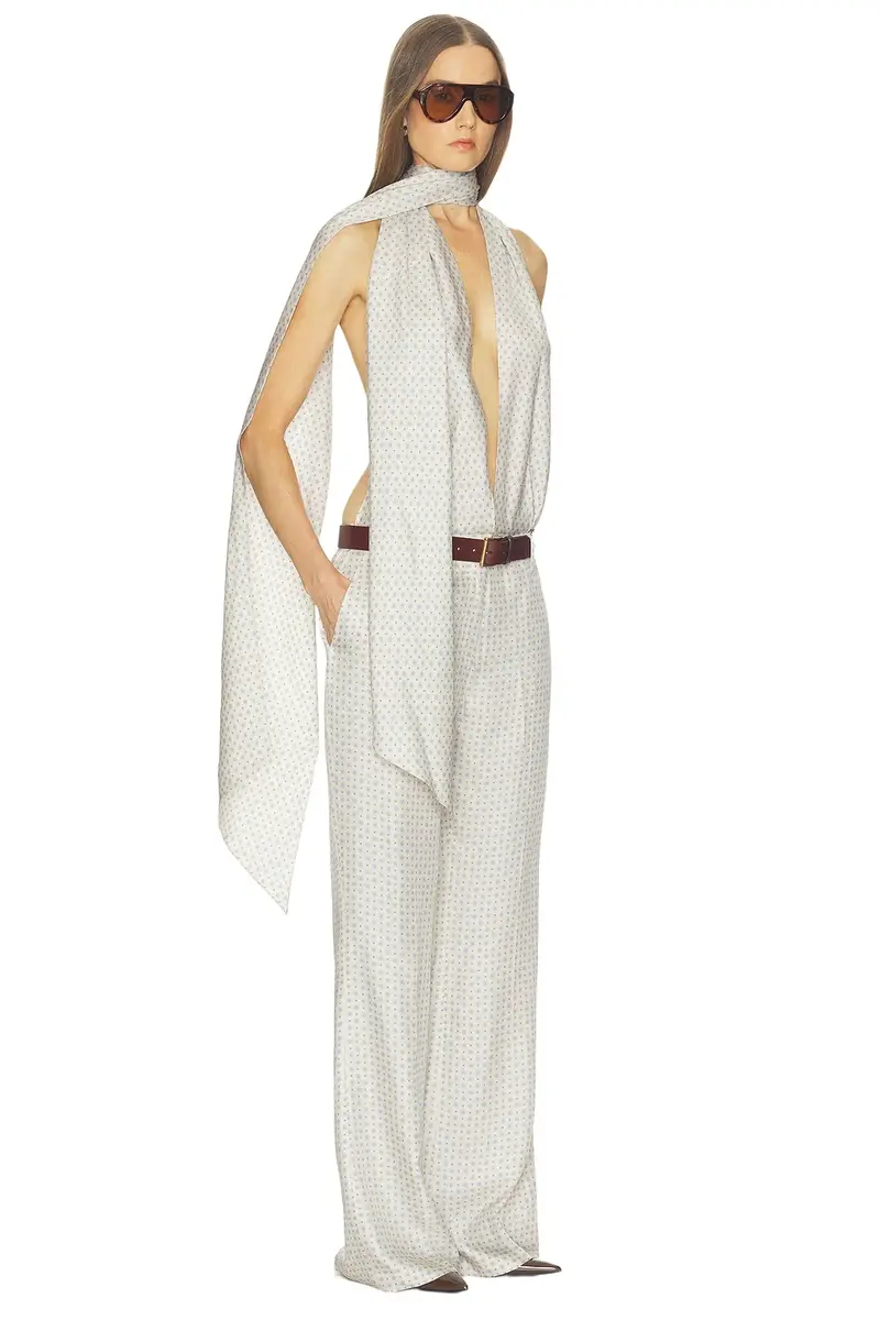 Scarf Halter Jumpsuit