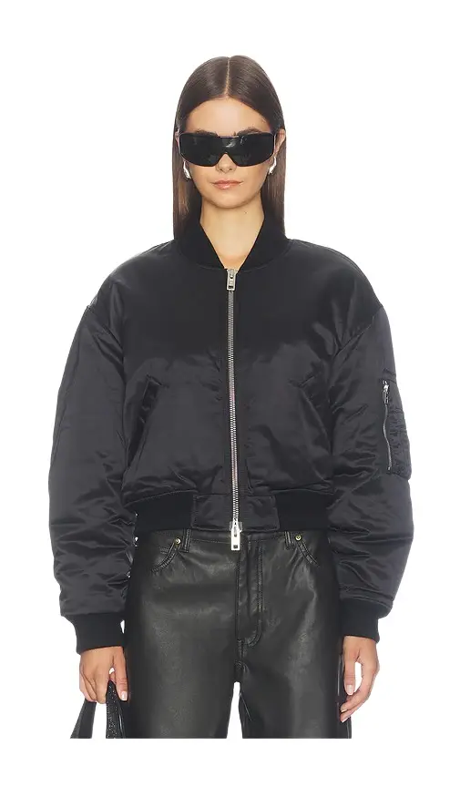 Bomber Jacket with Faux Fur Lining Bomber Jacket with Faux Fur Lining