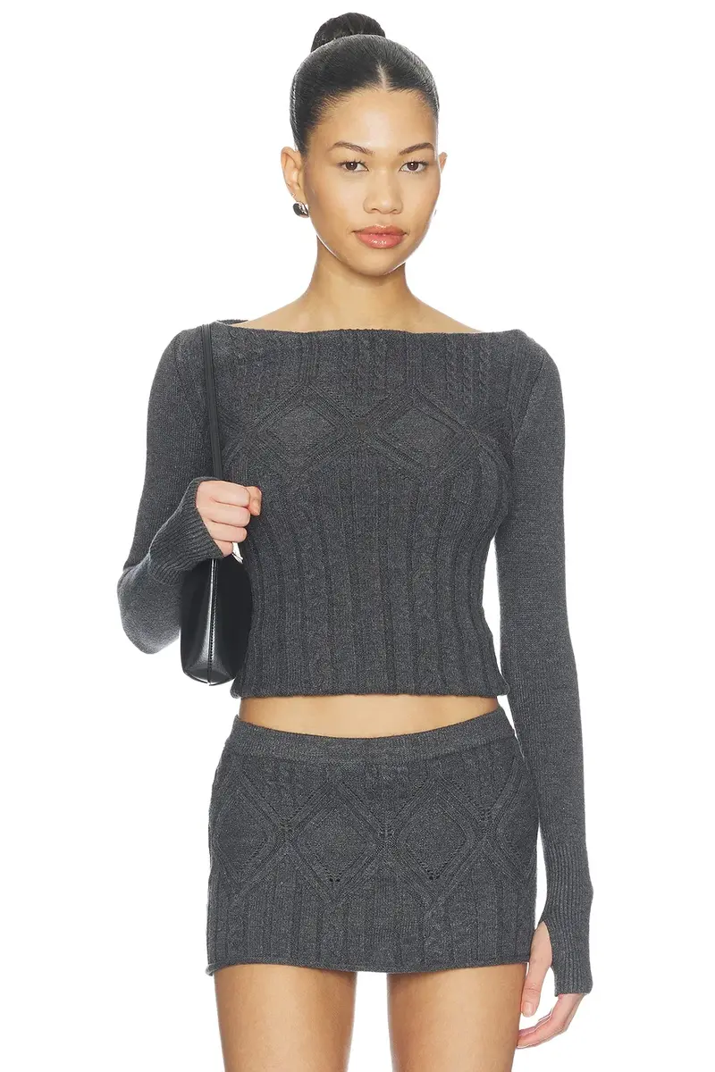 Frankies Bikinis Cyprus Cloud Knit Sweater