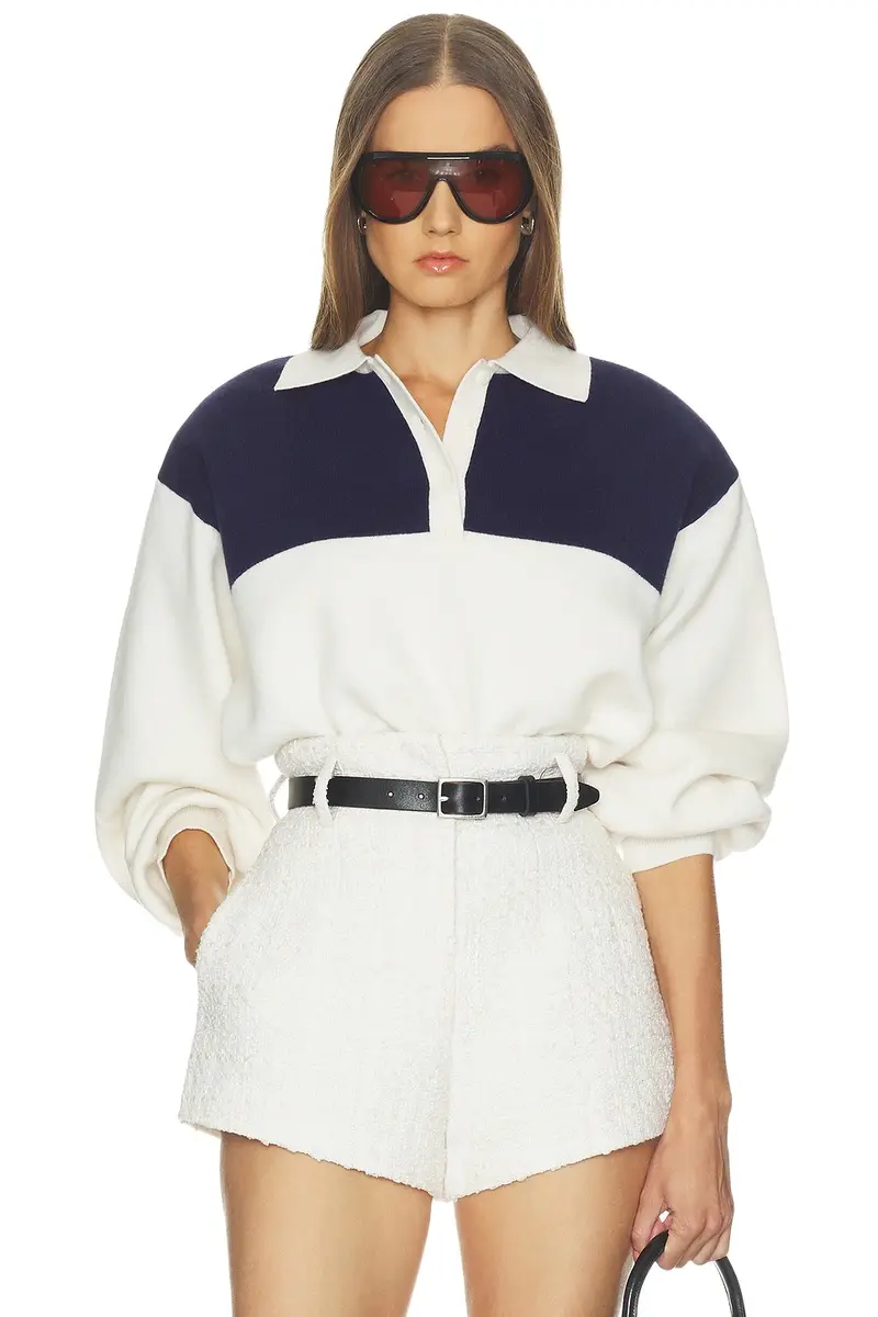 Sindy Color Block Knit Polo Sindy Color Block Knit Polo