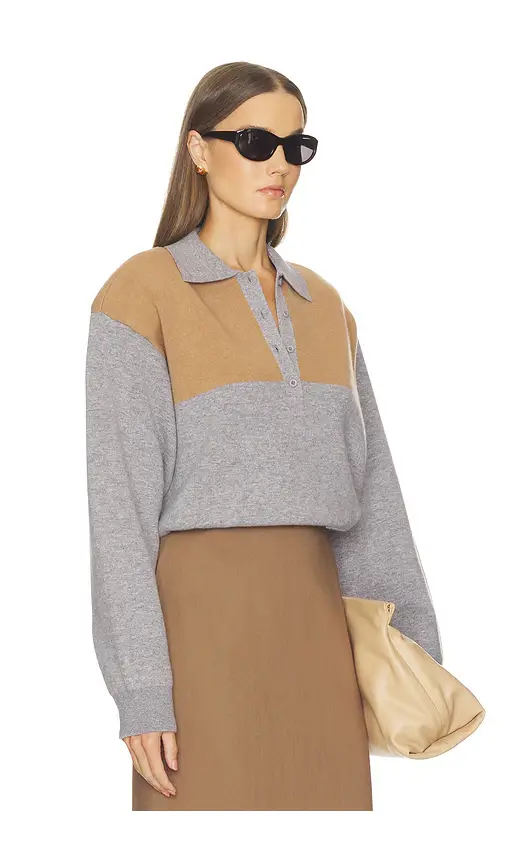 Helsa Sindy Color Block Knit Polo | Thumbnail 2 Helsa Sindy Color Block Knit Polo | Thumbnail 2