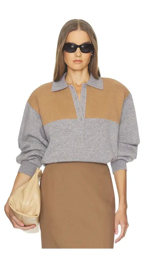 Sindy Color Block Knit Polo