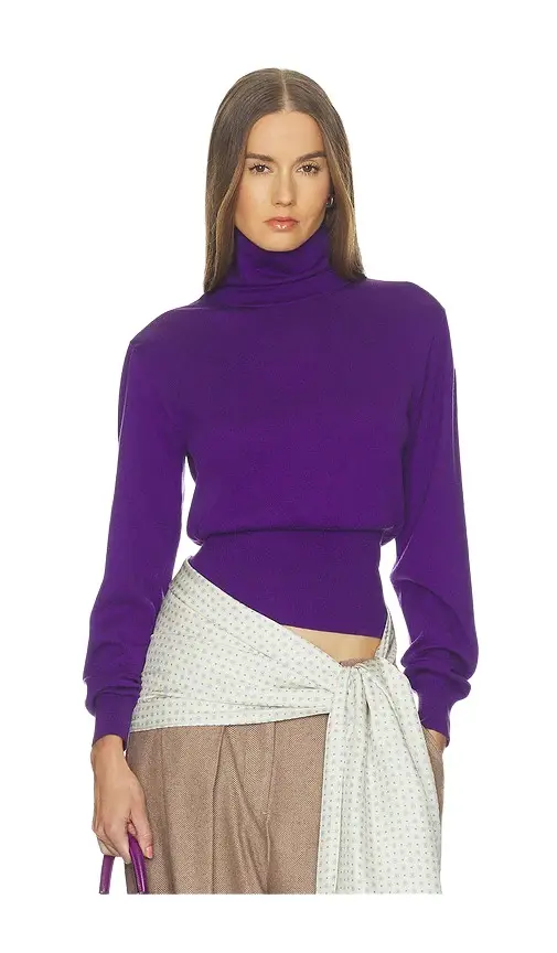 Thelka Shoulder Pad Knit Mockneck