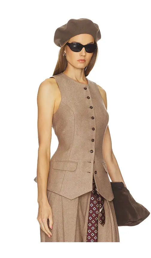 Helsa Italian Herringbone Waistcoat | Thumbnail 2 Helsa Italian Herringbone Waistcoat | Thumbnail 2