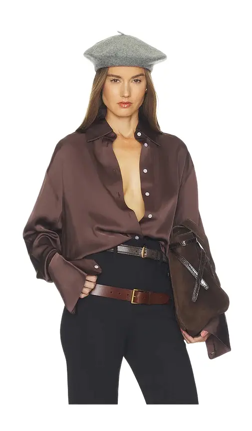 The Relaxed Satin Shirt The Relaxed Satin Shirt