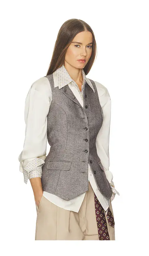 Helsa Italian Herringbone Waistcoat | Thumbnail 2 Helsa Italian Herringbone Waistcoat | Thumbnail 2
