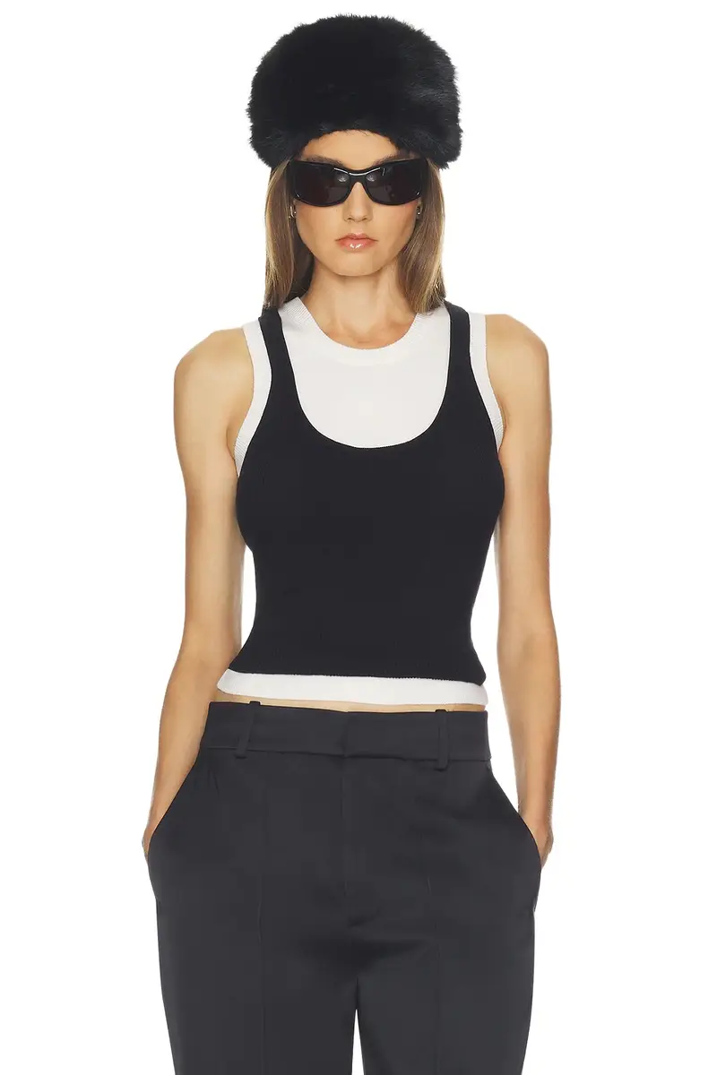 Tai Layered Knit Tank Tai Layered Knit Tank