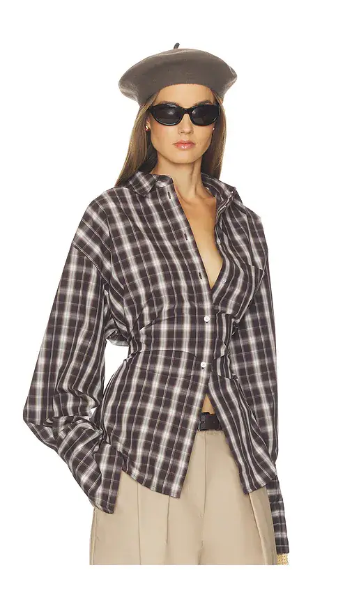Helsa Waisted Button Down Shirt | Thumbnail 2 Helsa Waisted Button Down Shirt | Thumbnail 2
