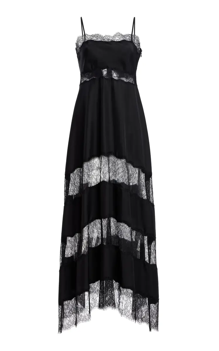 Ulla Johnson Coco Lace-Trimmed Silk Maxi Dress | Thumbnail 2 Ulla Johnson Coco Lace-Trimmed Silk Maxi Dress | Thumbnail 2
