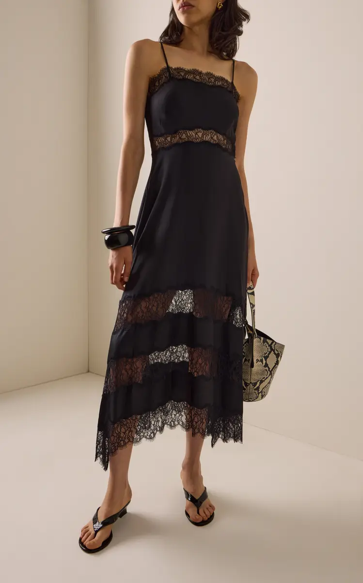 Ulla Johnson Coco Lace-Trimmed Silk Maxi Dress | Thumbnail 3 Ulla Johnson Coco Lace-Trimmed Silk Maxi Dress | Thumbnail 3
