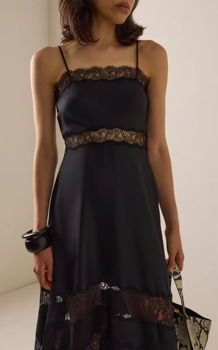 Ulla Johnson Coco Lace-Trimmed Silk Maxi Dress | Thumbnail 4 Ulla Johnson Coco Lace-Trimmed Silk Maxi Dress | Thumbnail 4