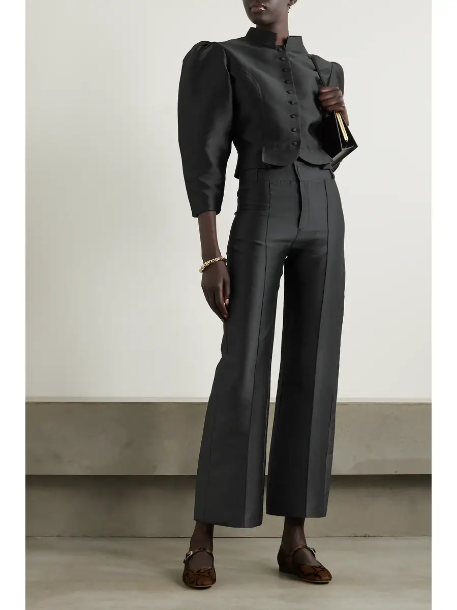 DESTREE Yoshitomo pleated faille wide-leg pants | Thumbnail 2