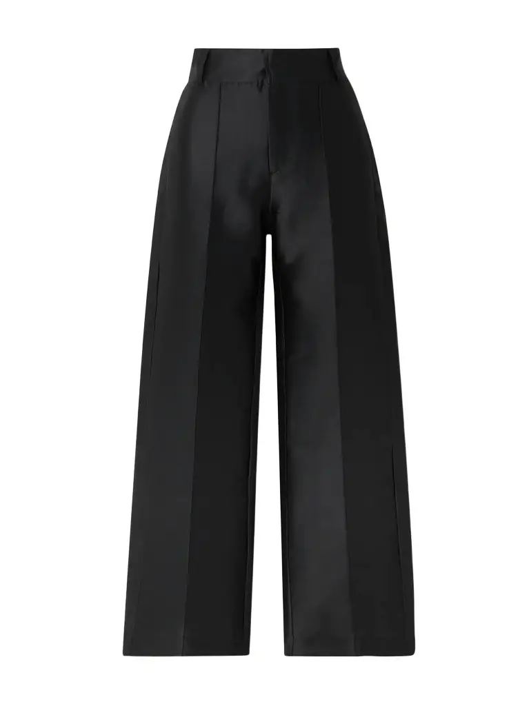 Yoshitomo pleated faille wide-leg pants