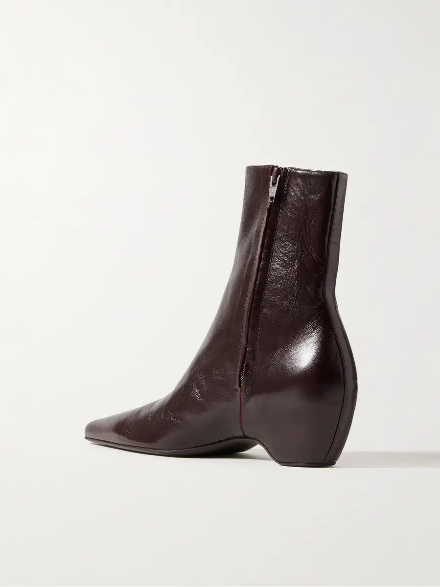 Khaite Sybil glossed-leather ankle boots | Thumbnail 3 Khaite Sybil glossed-leather ankle boots | Thumbnail 3
