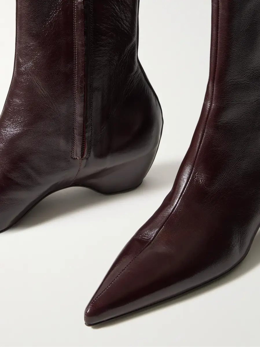 Khaite Sybil glossed-leather ankle boots | Thumbnail 4 Khaite Sybil glossed-leather ankle boots | Thumbnail 4