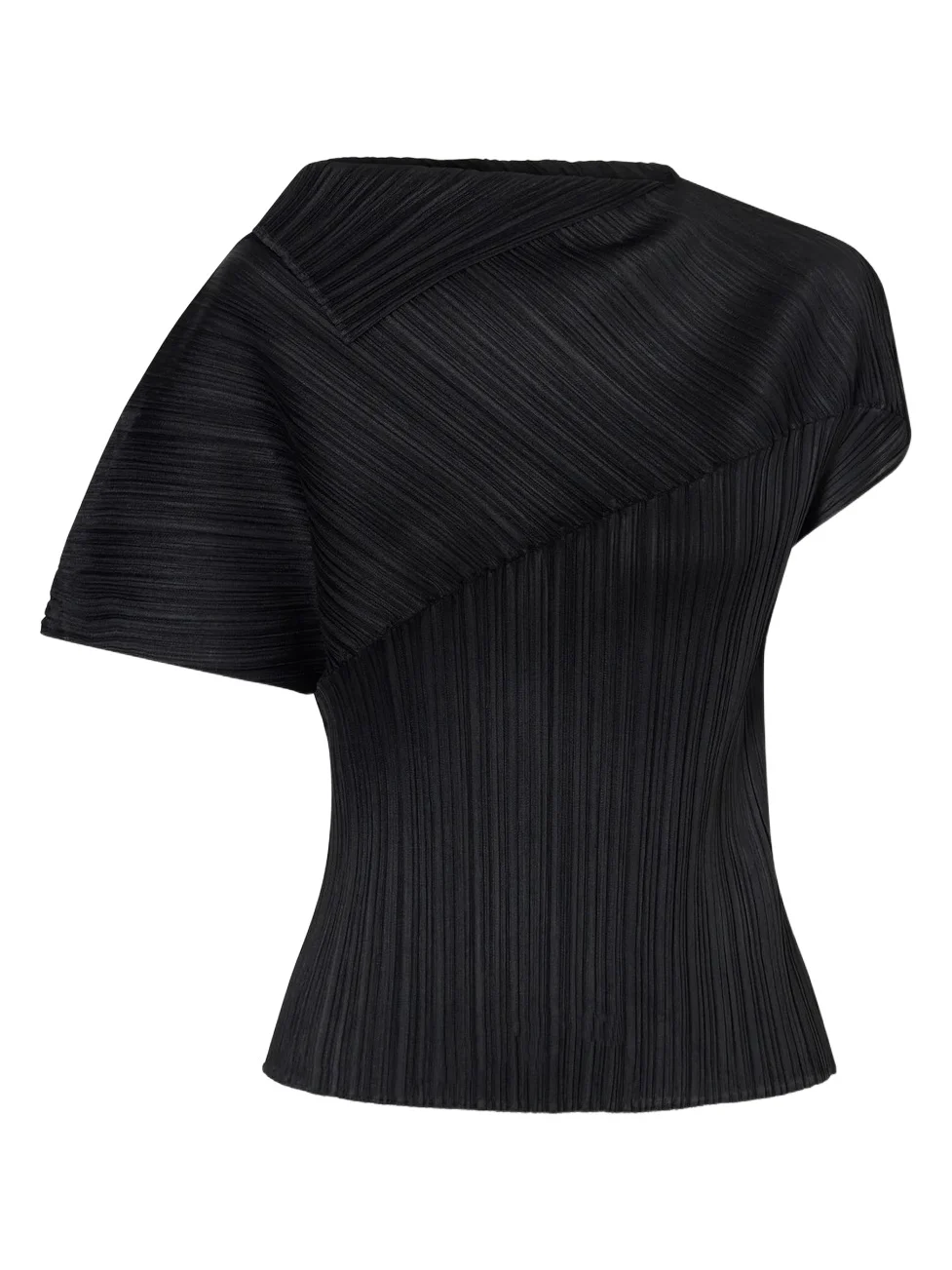 Pleats Please Issey Miyake Leap plissé blouse - black - One Size