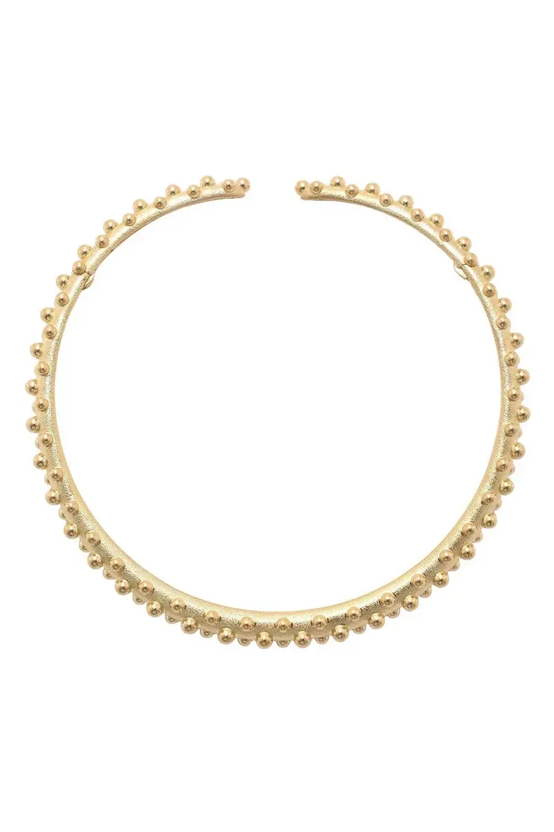 DAVID WEBB Bumpy Neck Textured Collar Necklace