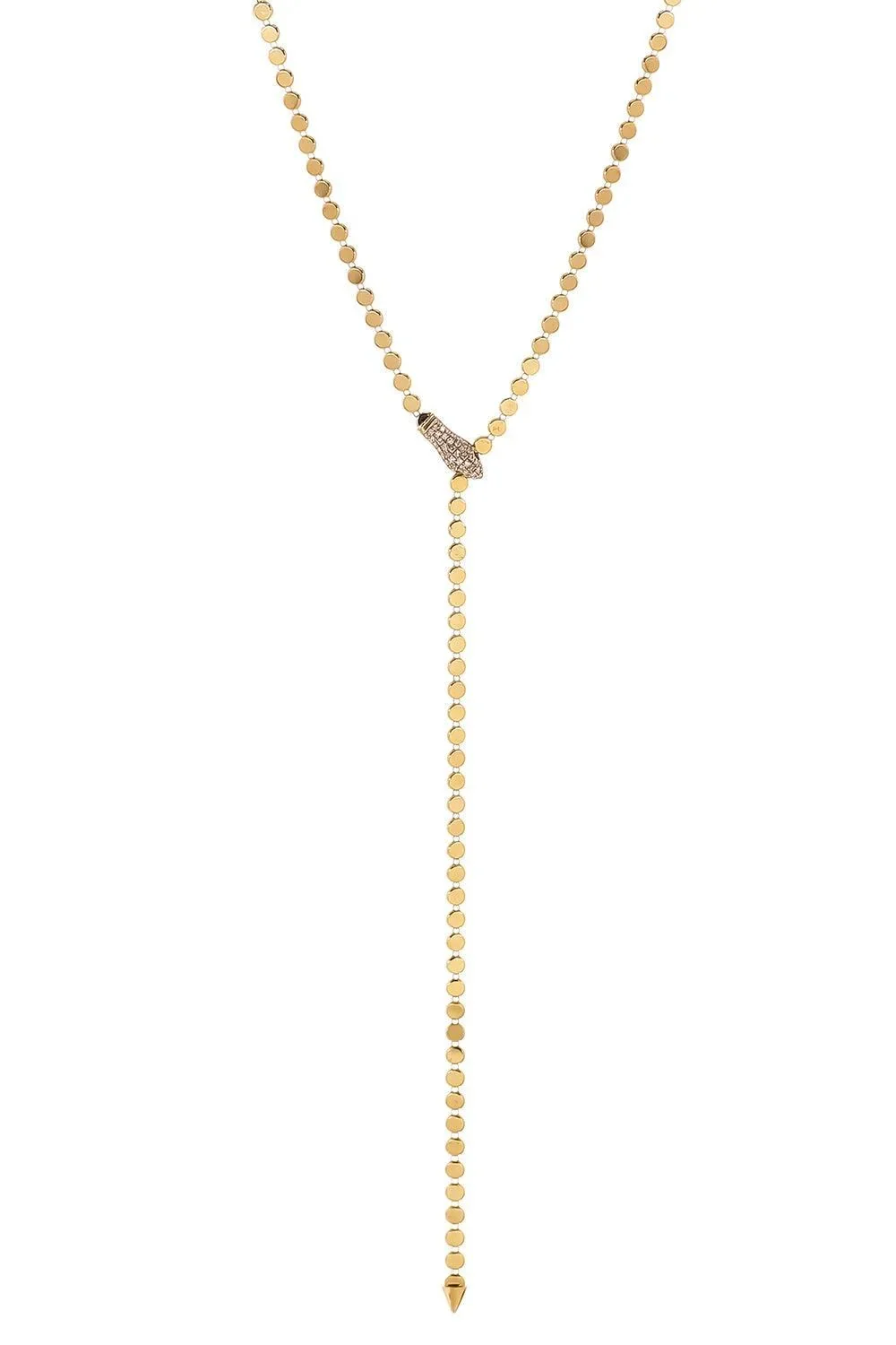 SOFIA LAROUSSI Diamond Snake Lariat Necklace