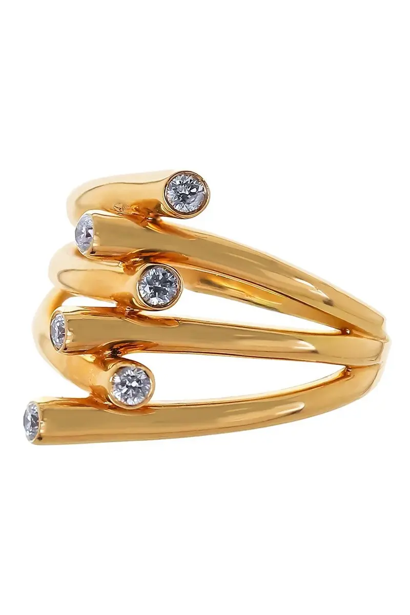 SOFIA LAROUSSI Diamond Criss Cross Ring | Thumbnail 2