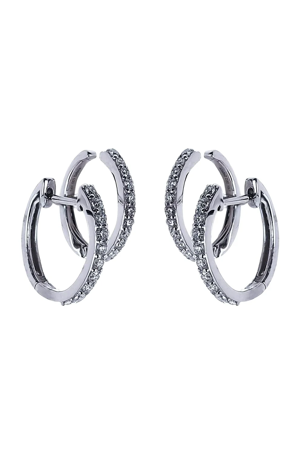 SOFIA LAROUSSI Diamond Double Illusion Hoop Earrings