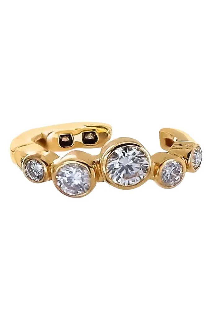 Diamond Five Bezel Ear Cuff Diamond Five Bezel Ear Cuff