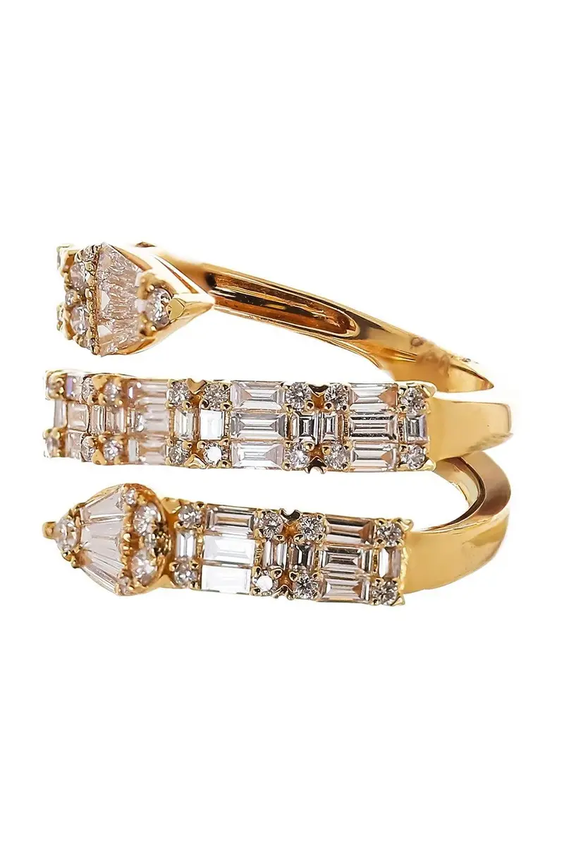 SOFIA LAROUSSI Diamond Mixed Coil Ring | Thumbnail 2 SOFIA LAROUSSI Diamond Mixed Coil Ring | Thumbnail 2